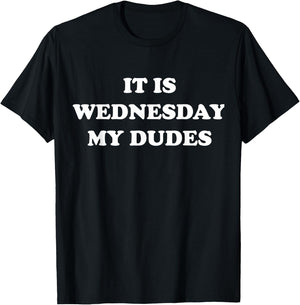 It Is Wednesday My Dudes Meme T Shirt T-Shirt - T-Shirt | Black