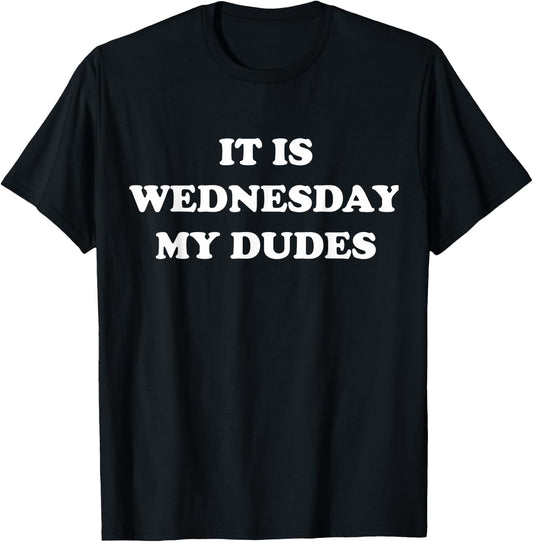 It Is Wednesday My Dudes Meme T Shirt T-Shirt - T-Shirt | Black