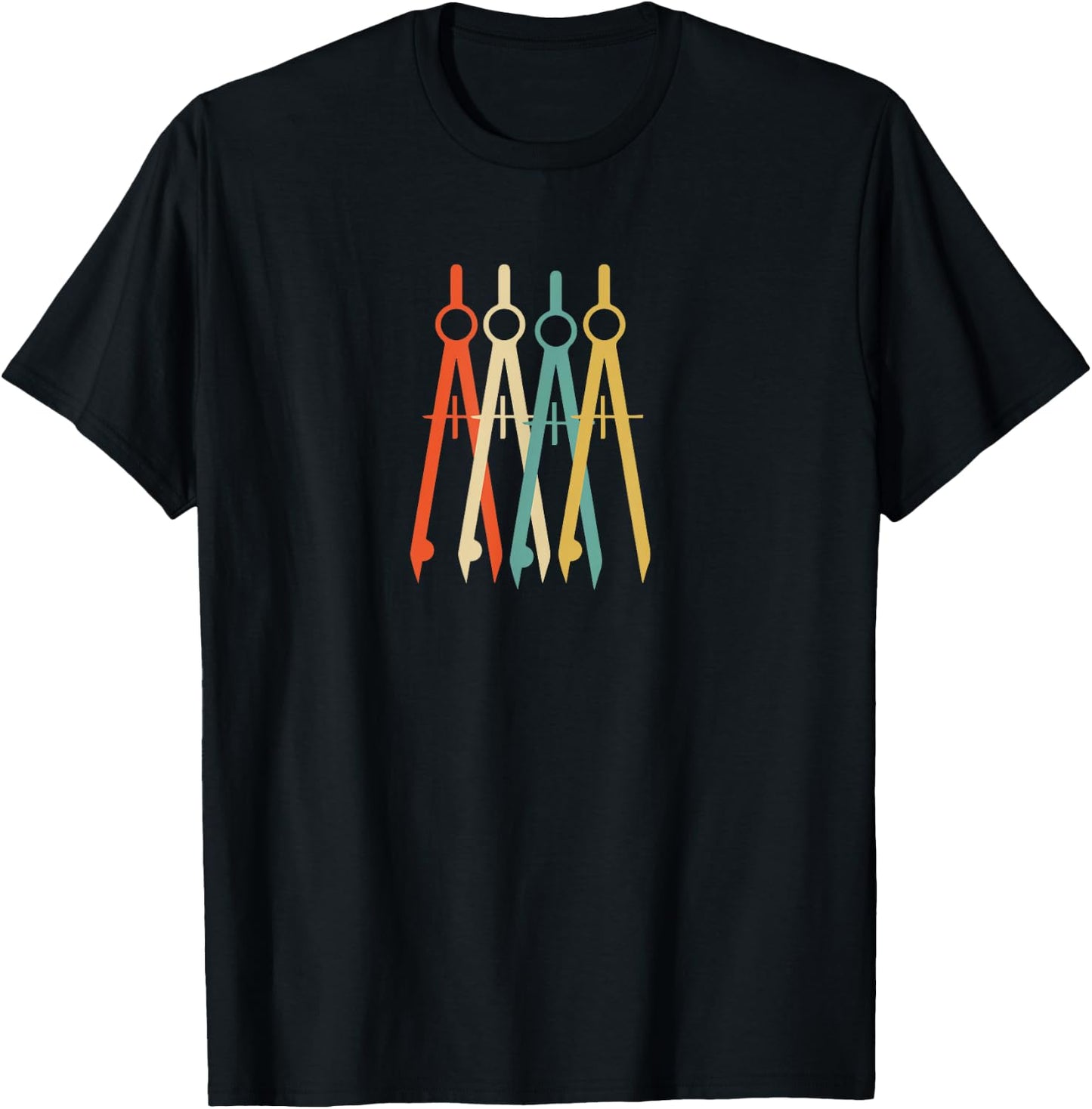 Vintage Retro Art Architect Architecture T Shirt Gift T-Shirt - T-Shirt | Black