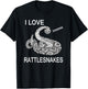 I Love Snakes - Rattlesnake Snake Lovers T-Shirt - T-Shirt | Black