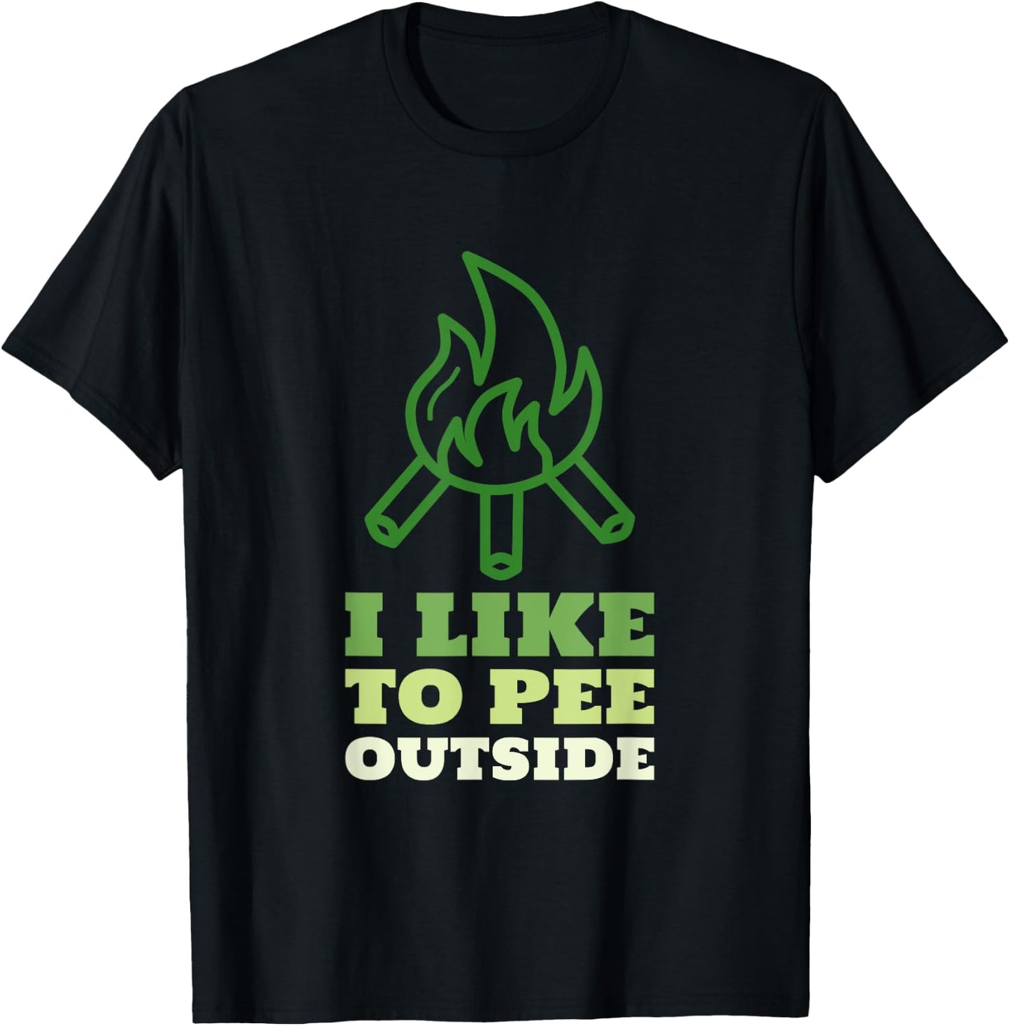 I Like to Pee Outside - Funny Camping Shirts Family Trips T-Shirt - T-Shirt | Black