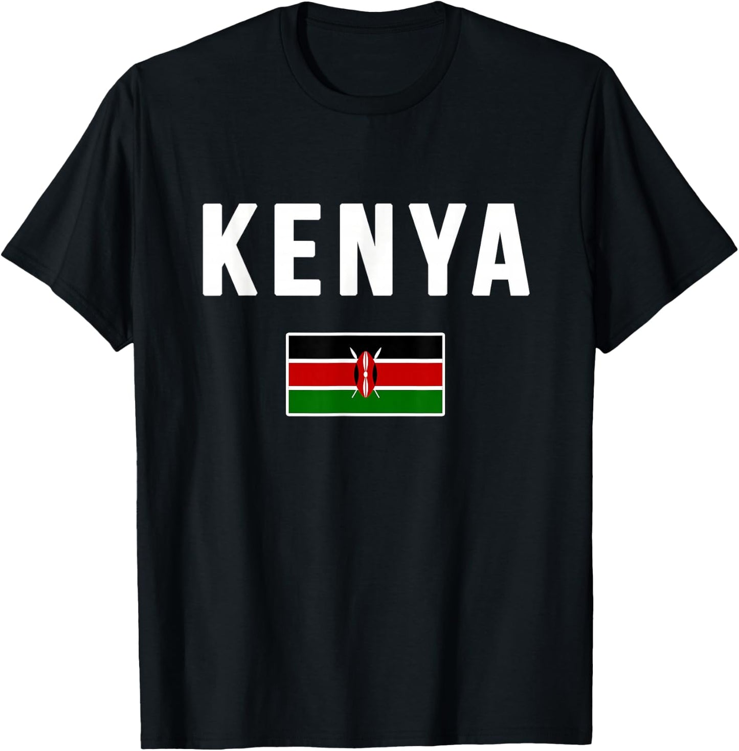 Kenyan Flag Kenya T-Shirt - T-Shirt | Black