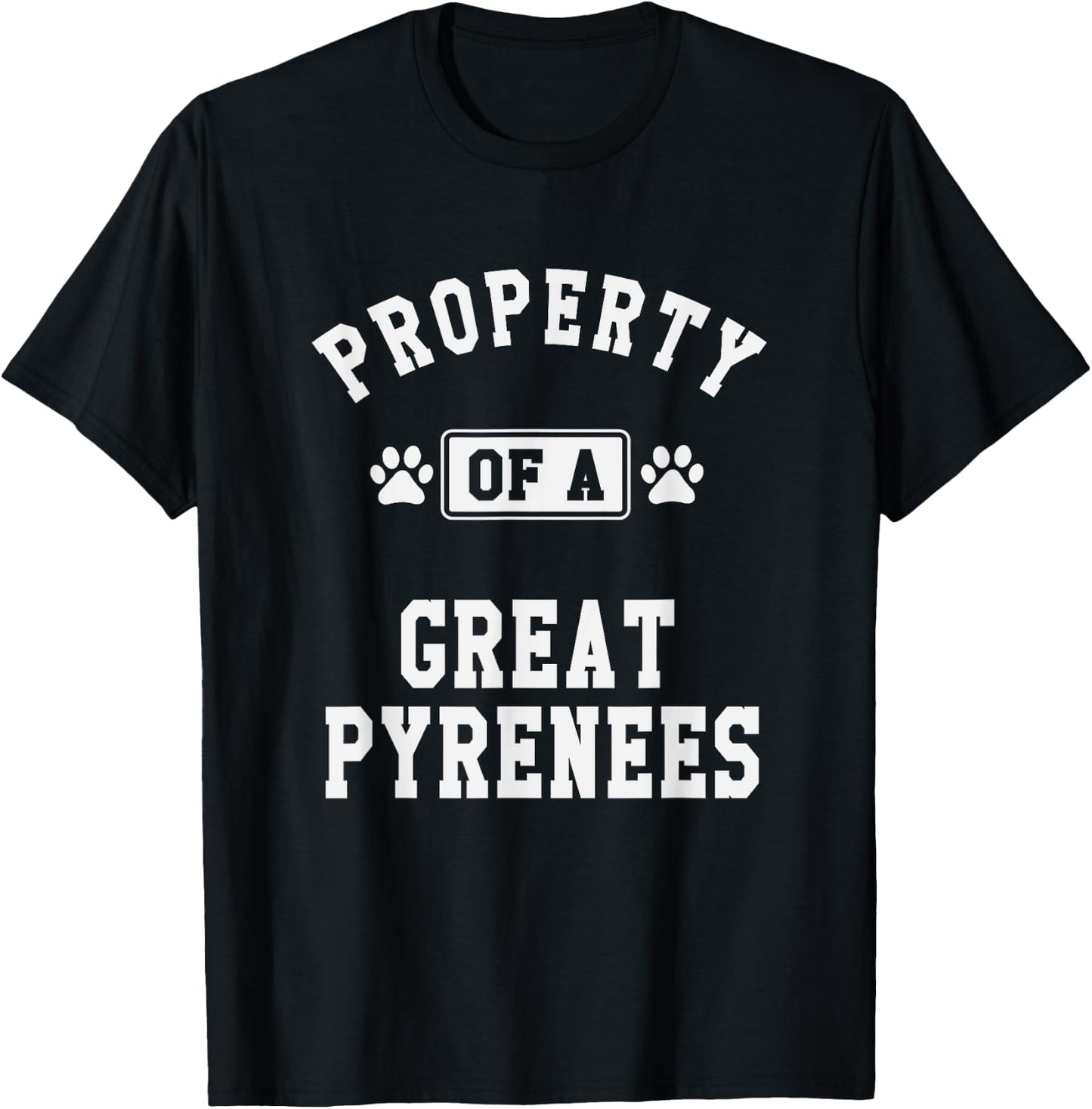 Property of Great Pyrenees - Funny Pyrenees Dog Lover Shirt Women Girls Kids T-Shirt - T-Shirt | Black