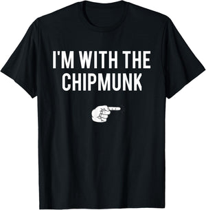 I'm With The Chipmunk Halloween Costume Party Matching T-Shirt - T-Shirt | Black