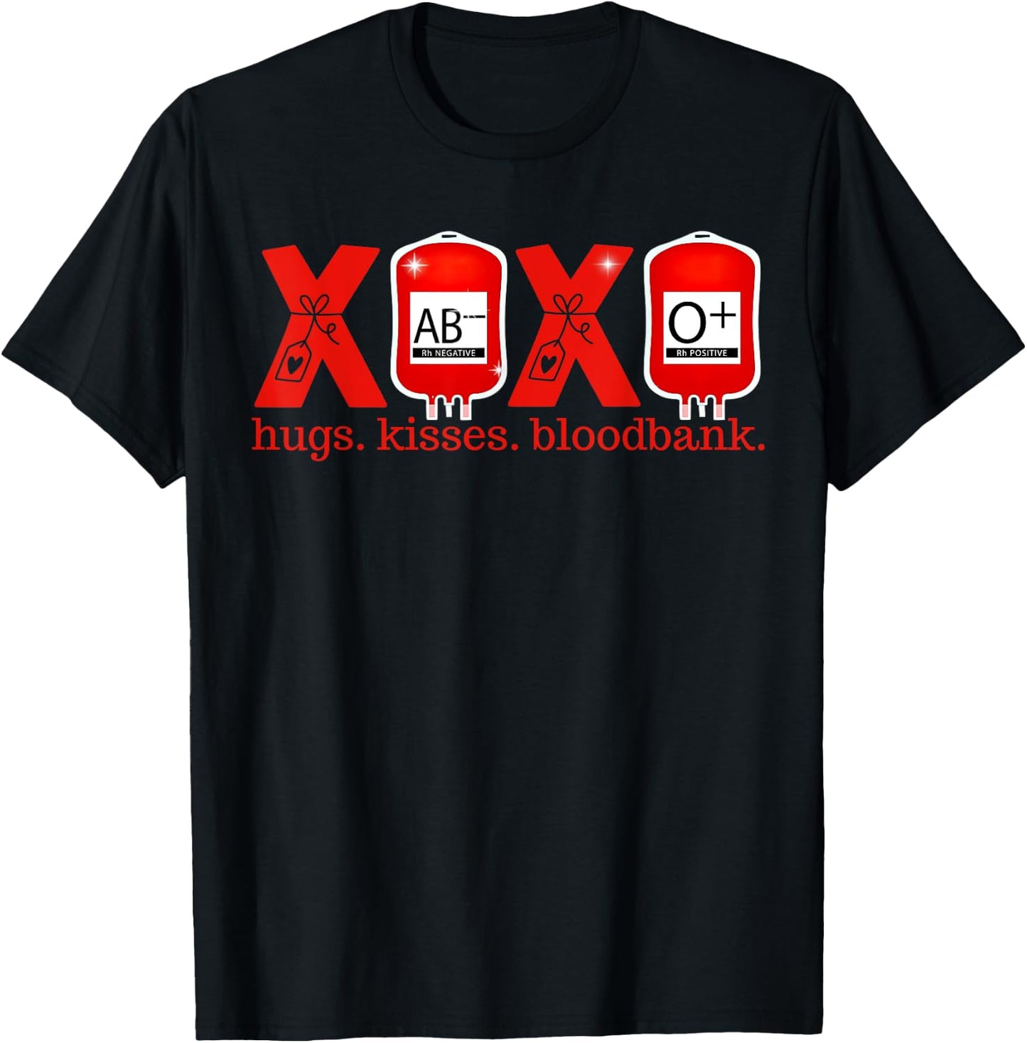 Blood Bank Valentine Medical Lab Science Medical Laboratory T-Shirt - T-Shirt | Black