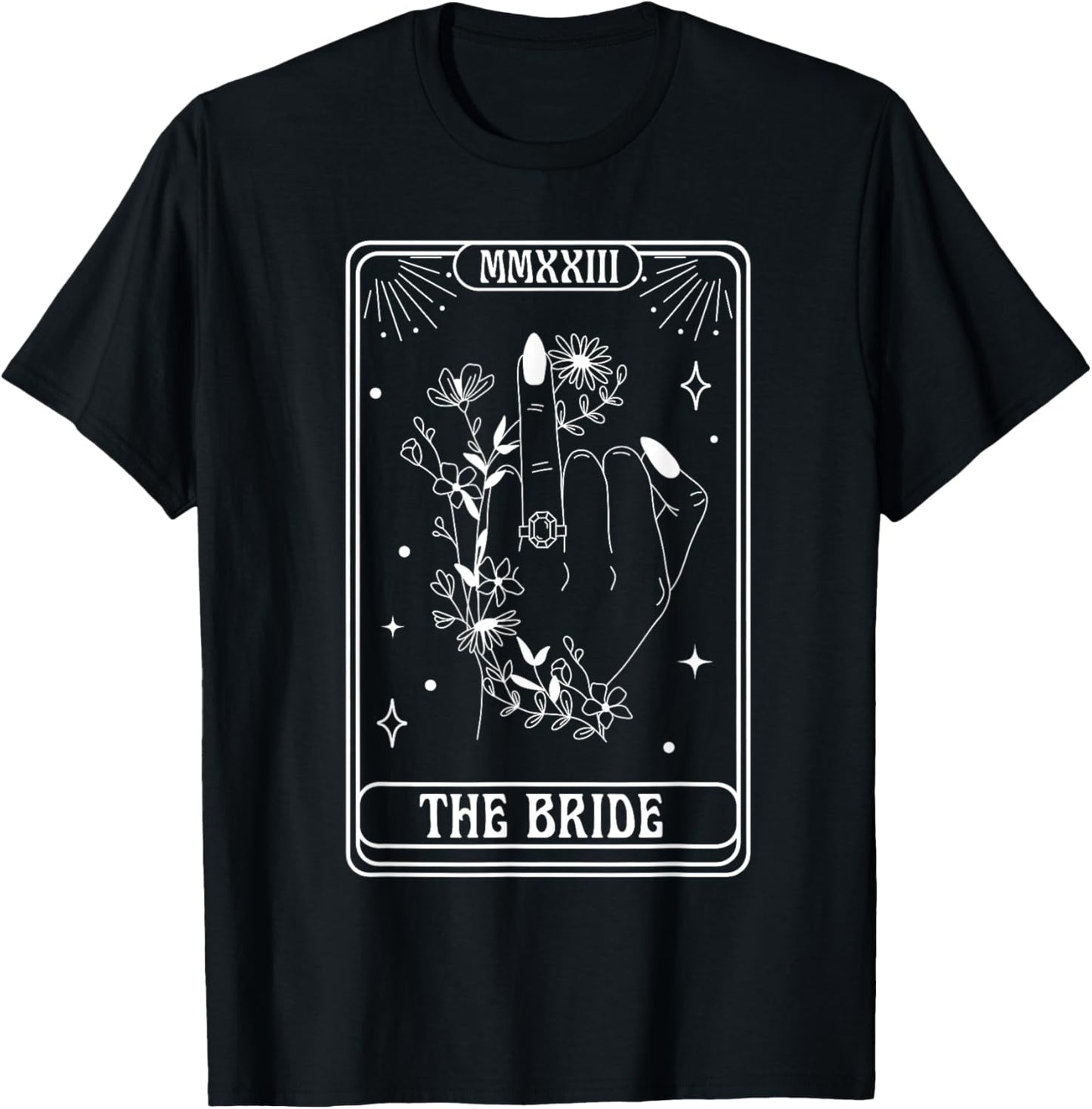 The Bride Spooky Season Gothic Bachelorette Matching T-Shirt - T-Shirt | Black