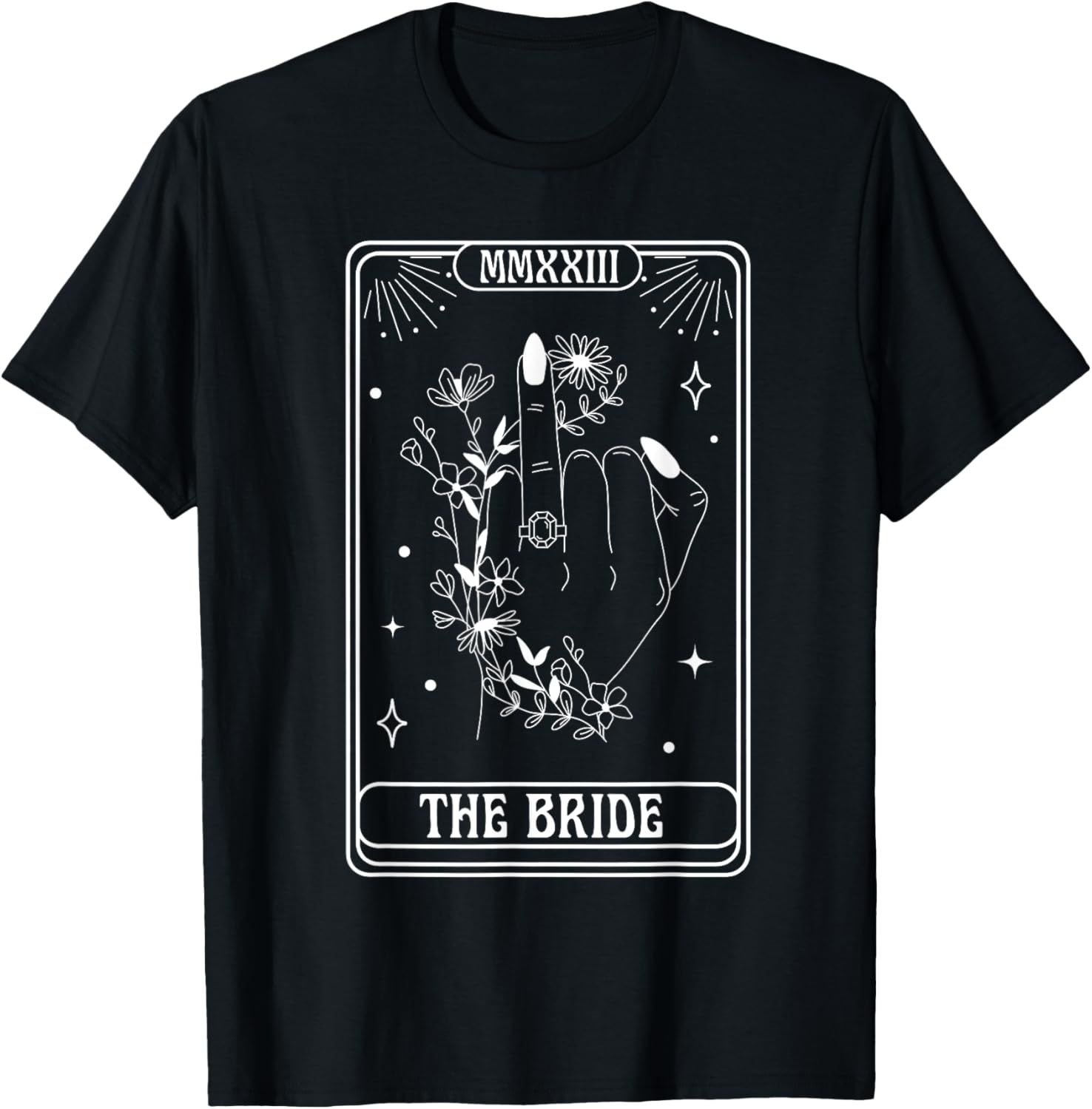 The Bride Spooky Season Gothic Bachelorette Matching T-Shirt - T-Shirt | Black