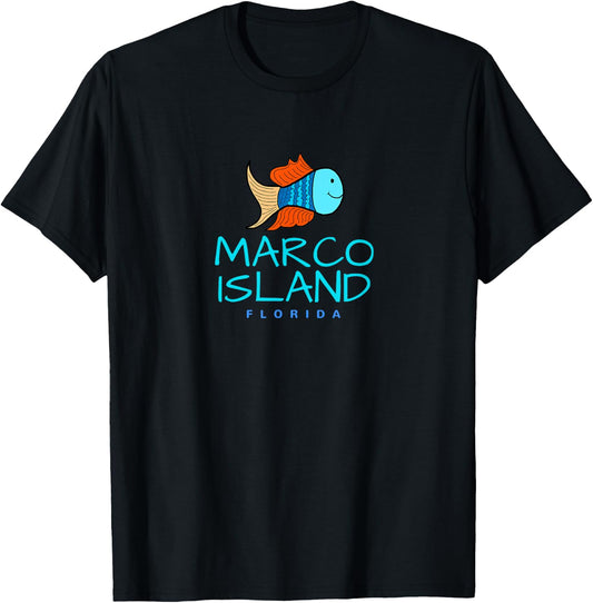 Marco Island FL , Florida Fun Fish T-Shirt - T-Shirt | Black