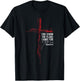 Jeremiah 29:11 Christian Religious Faith Verse Cross Graphic T-Shirt - T-Shirt | Black