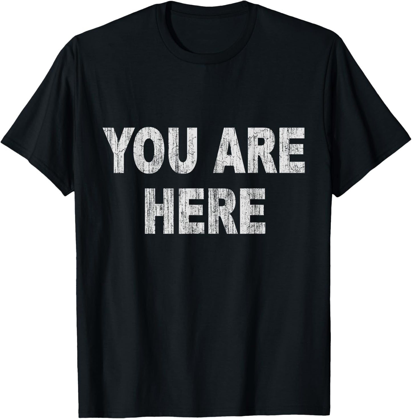 Vintage You Are Here Small Navy T-Shirt - T-Shirt | Black