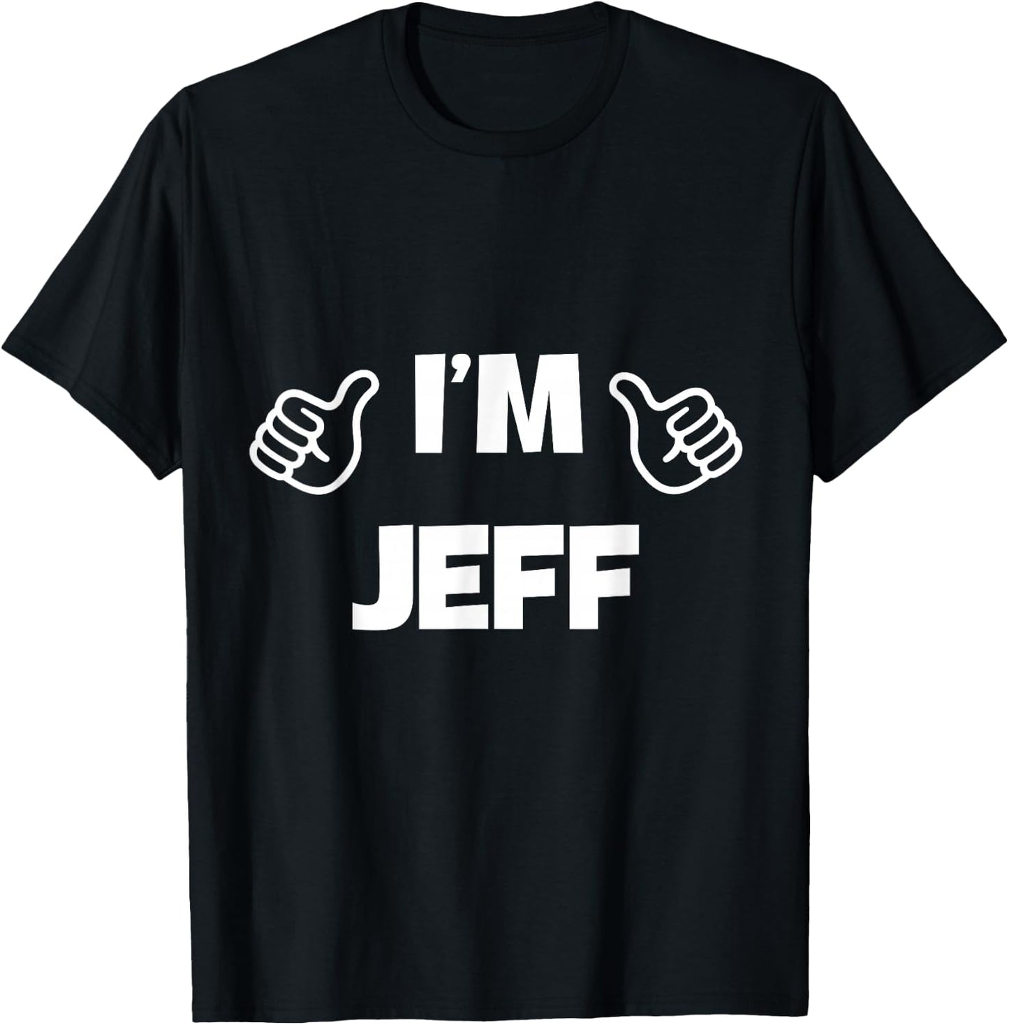 First Name Jeff Valentines Day Design for Couples T-Shirt - T-Shirt | Black
