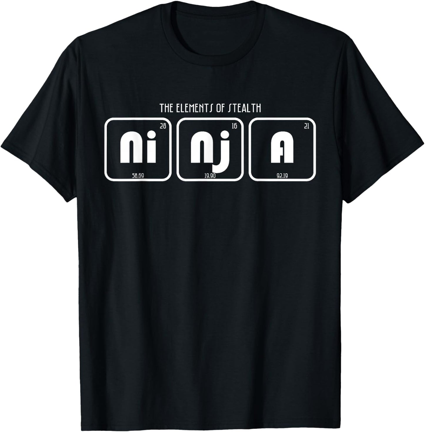 Ninja Graphic The Elements of Stealth - Ninja T-Shirt - T-Shirt | Black