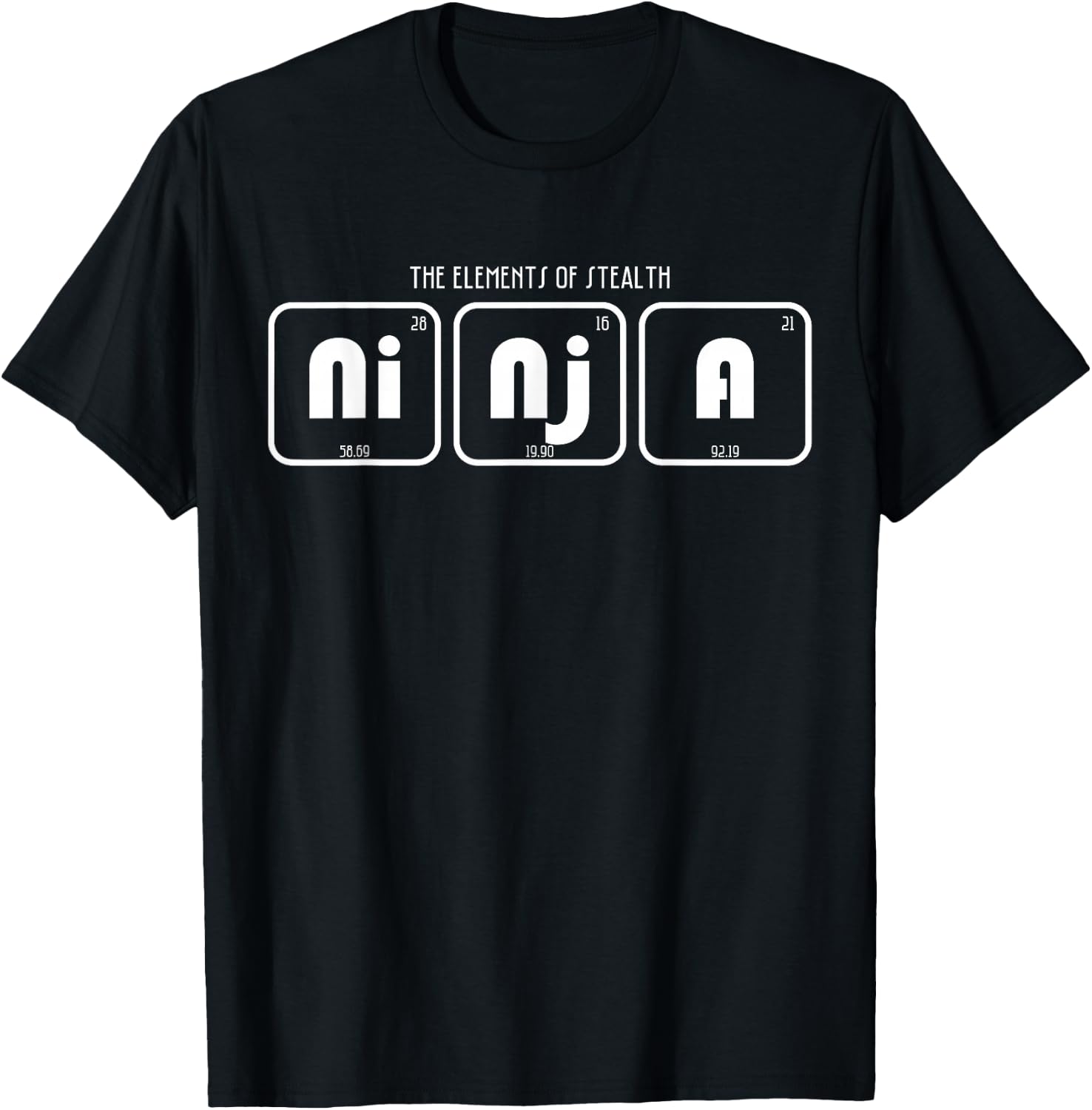 Ninja Graphic The Elements of Stealth - Ninja T-Shirt - T-Shirt | Black