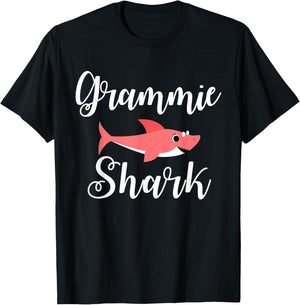 Grammie Shark Funny Sassy Grandma Mother' Day Gift T-Shirt - T-Shirt | Black