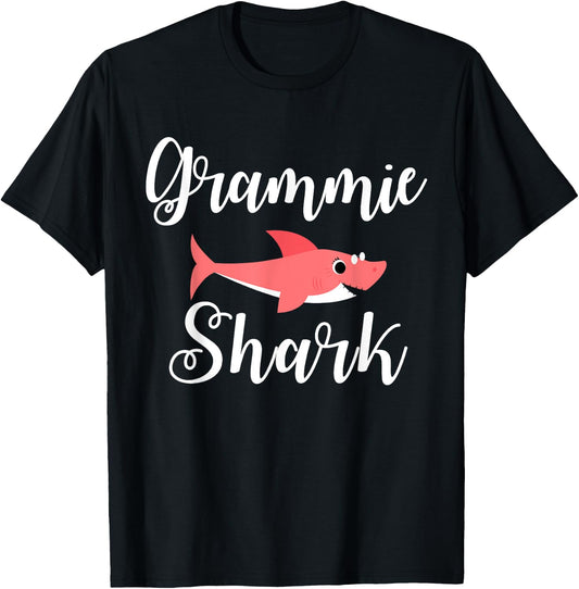 Grammie Shark Funny Sassy Grandma Mother' Day Gift T-Shirt - T-Shirt | Black