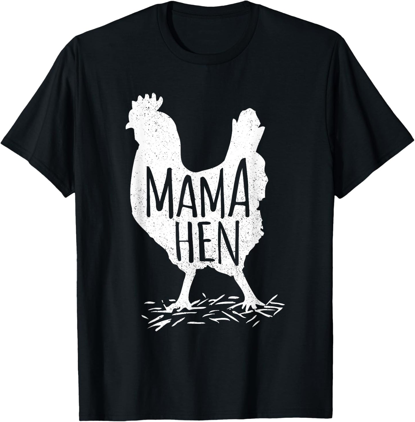 Funny Mother's Day Mama Hen Chicken Gift Mom Farm Shirt T-Shirt - T-Shirt | Black