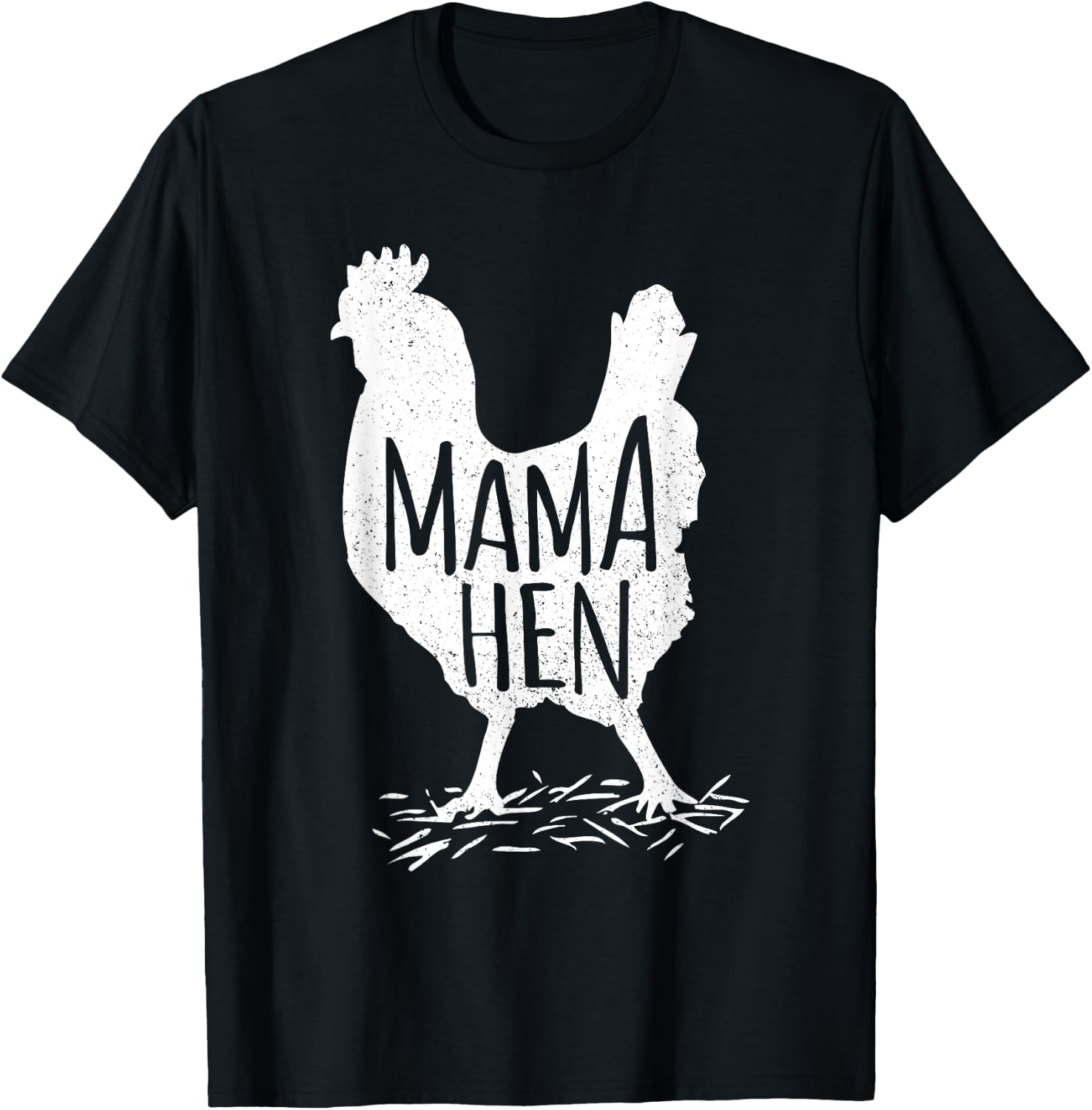 Funny Mother's Day Mama Hen Chicken Gift Mom Farm Shirt T-Shirt - T-Shirt | Black