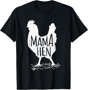 Funny Mother's Day Mama Hen Chicken Gift Mom Farm Shirt T-Shirt - T-Shirt | Black