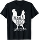 Funny Mother's Day Mama Hen Chicken Gift Mom Farm Shirt T-Shirt - T-Shirt | Black