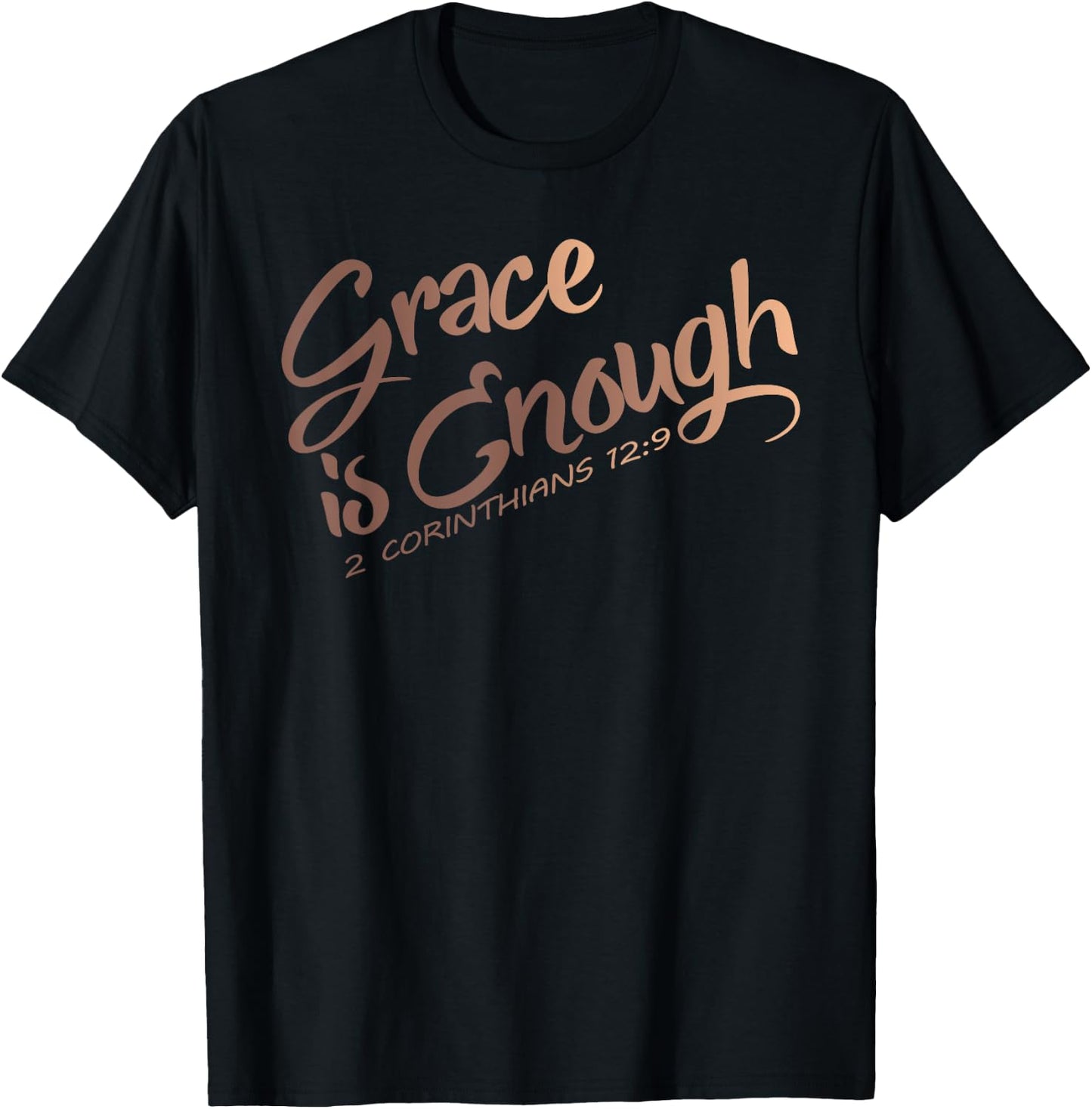 Grace is Enough Christian Shirt and Men of Faith T-Shirt - T-Shirt | Black