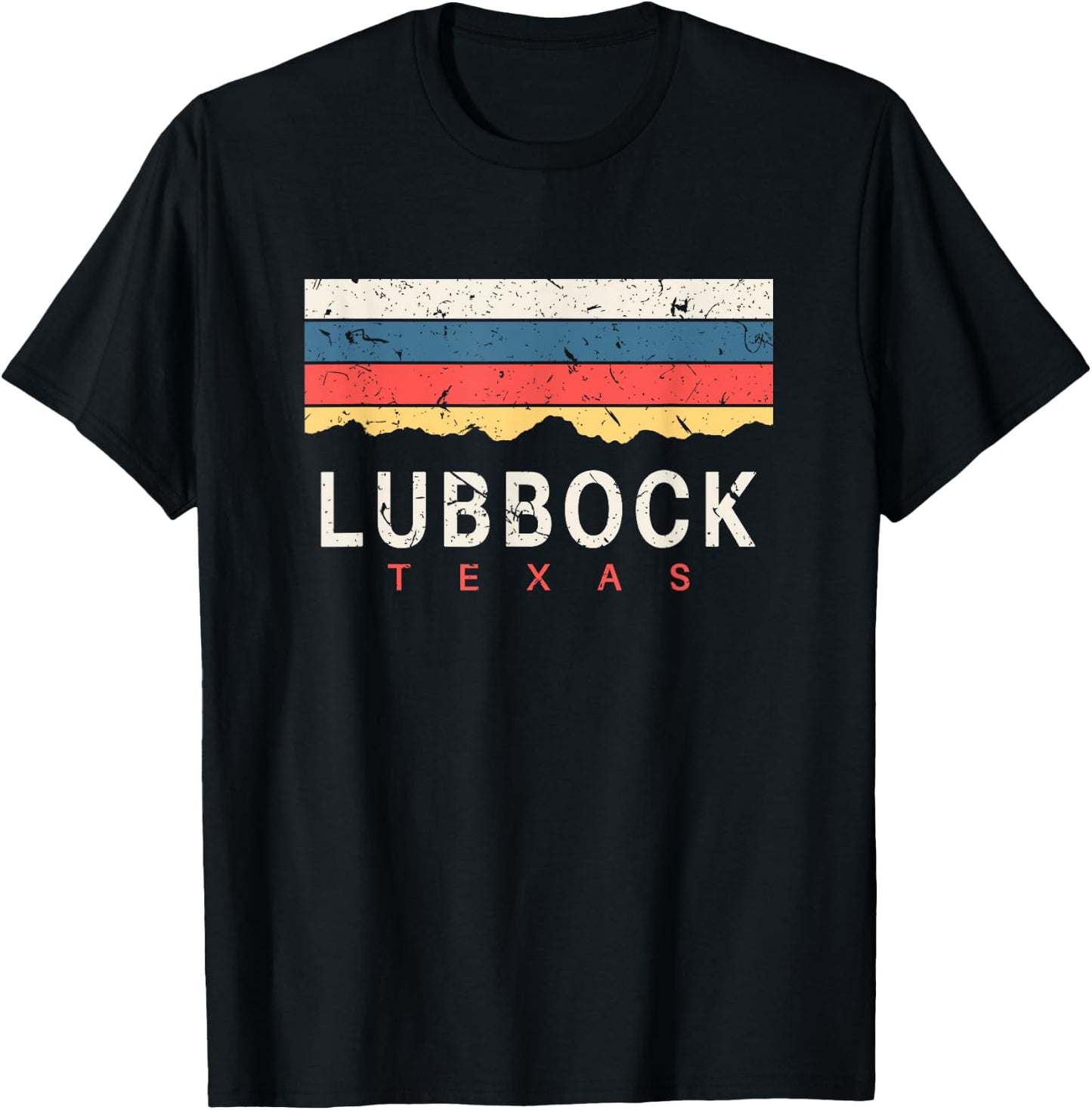 Lubbock Texas T Shirt Vintage TX Souvenirs Gifts T-Shirt - T-Shirt | Black