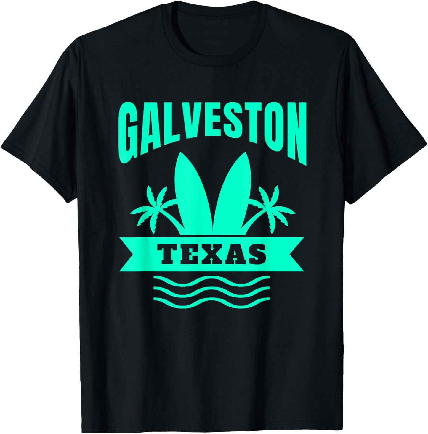 Galveston Beach Texas Vacation Souvenir Women Kids T-Shirt - T-Shirt | Black