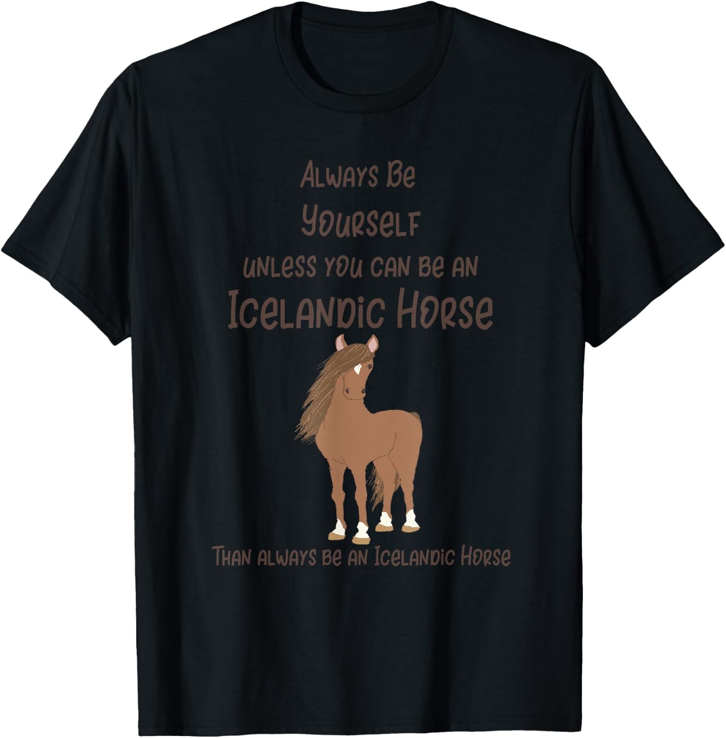Icelandic Horse Funny Saying Toy Gift Girl Women Kids Teens T-Shirt - T-Shirt | Black