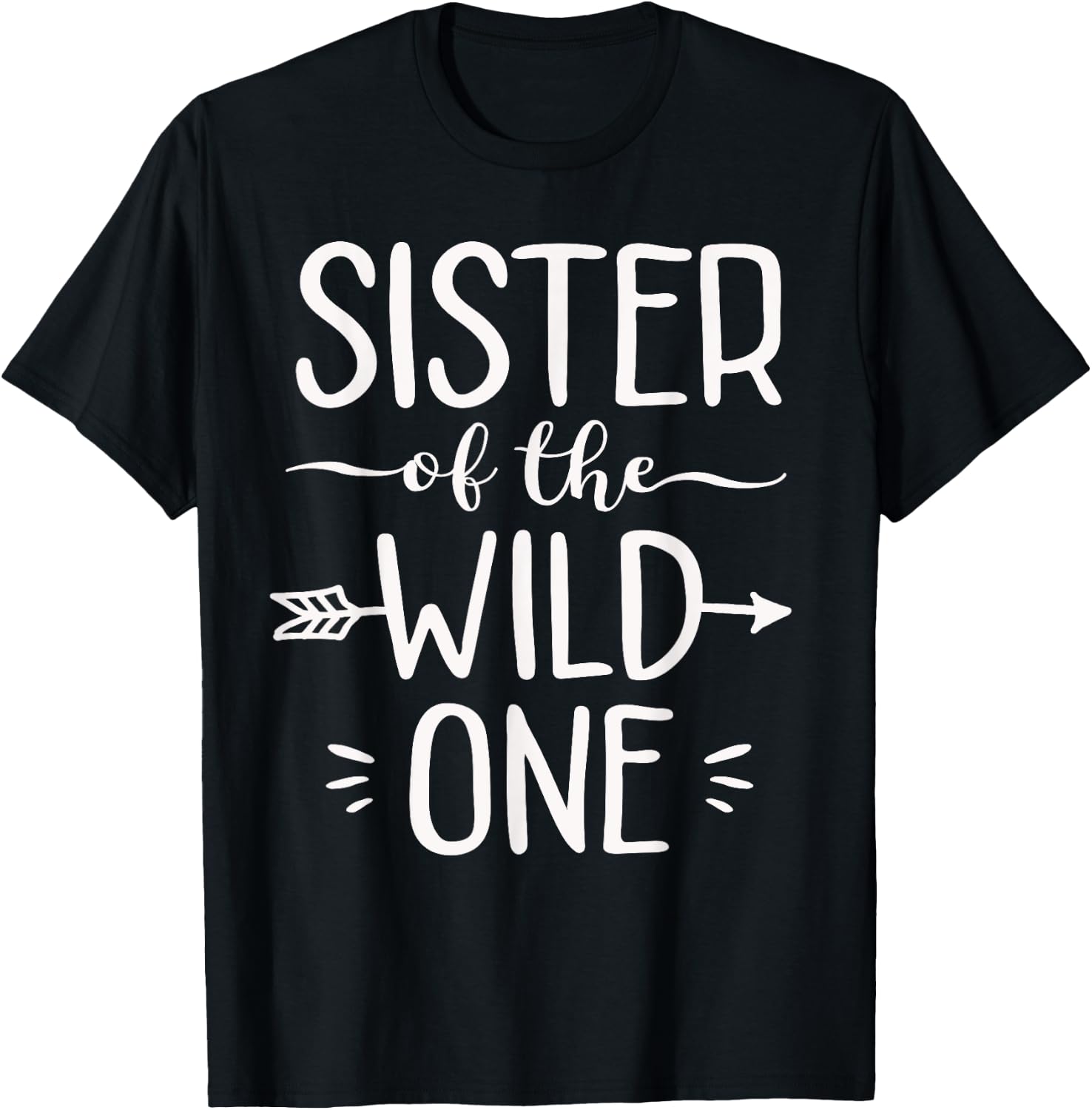 Sister Of The Wild One Shirt Funny 1st Birthday Safari Gift T-Shirt - T-Shirt | Black