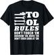 Mechanic Funny - Tool Rules Don't Touch 'Em Borrow 'Em T-Shirt - T-Shirt | Black