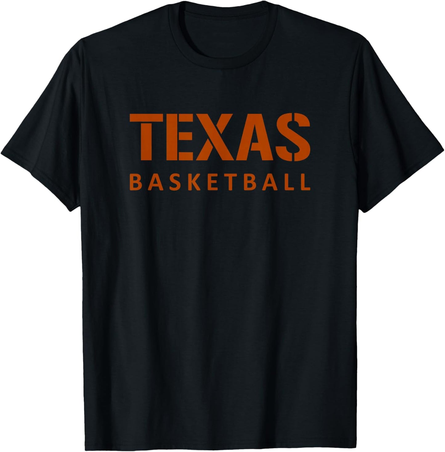 Texas Basketball Block Style T-Shirt - T-Shirt | Black