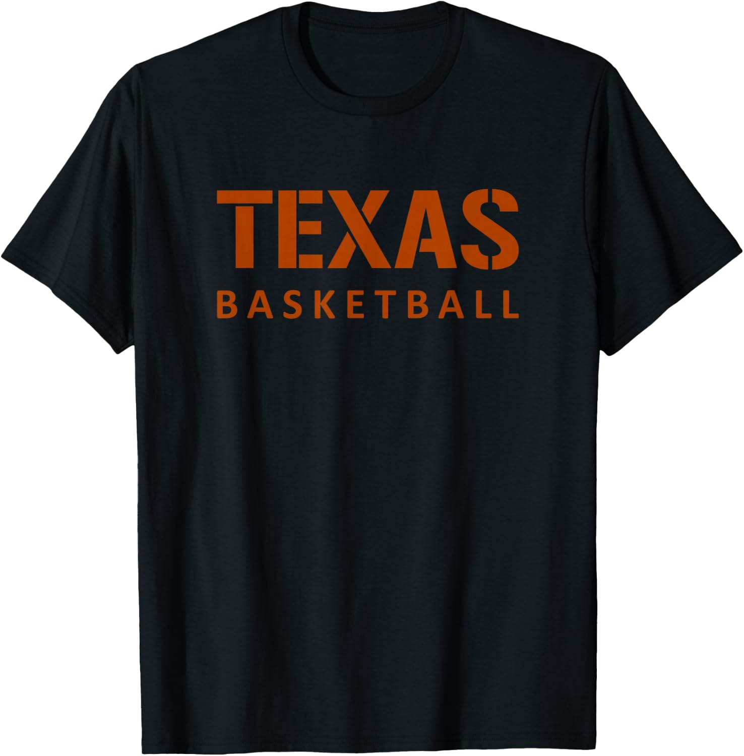 Texas Basketball Block Style T-Shirt - T-Shirt | Black