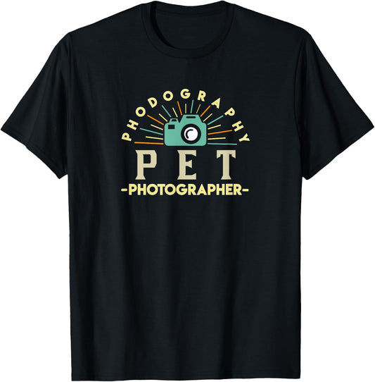 Pet Photographer Gifts Photographing Animals Pet Photography T-Shirt - T-Shirt | Black