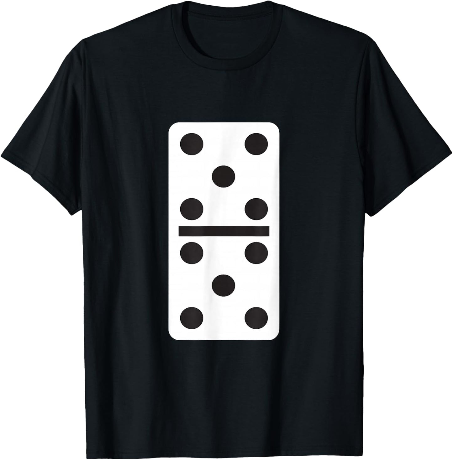 Double Five Dominoes Halloween Costume 5 Domino Game T-Shirt - T-Shirt | Black