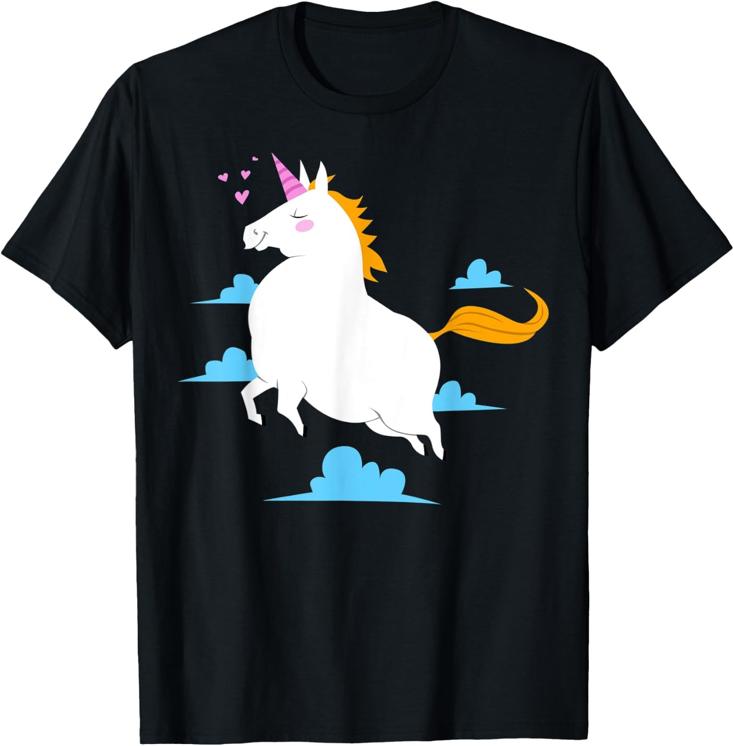 kawaii Fat unicorn T-Shirt - T-Shirt | Black