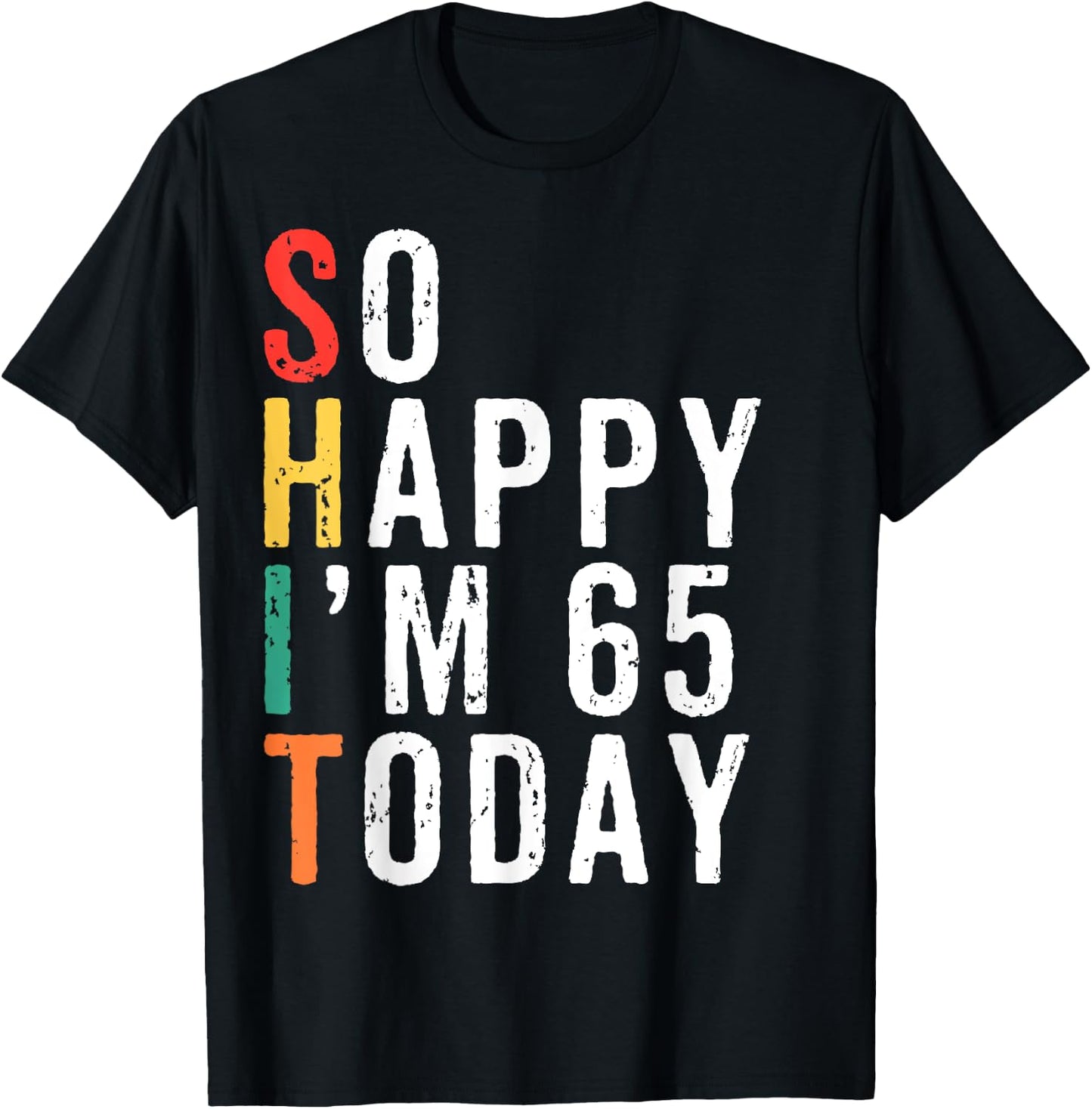 Funny 65th Birthday Gifts Gag 65 Year Old Vintage T-Shirt - T-Shirt | Black