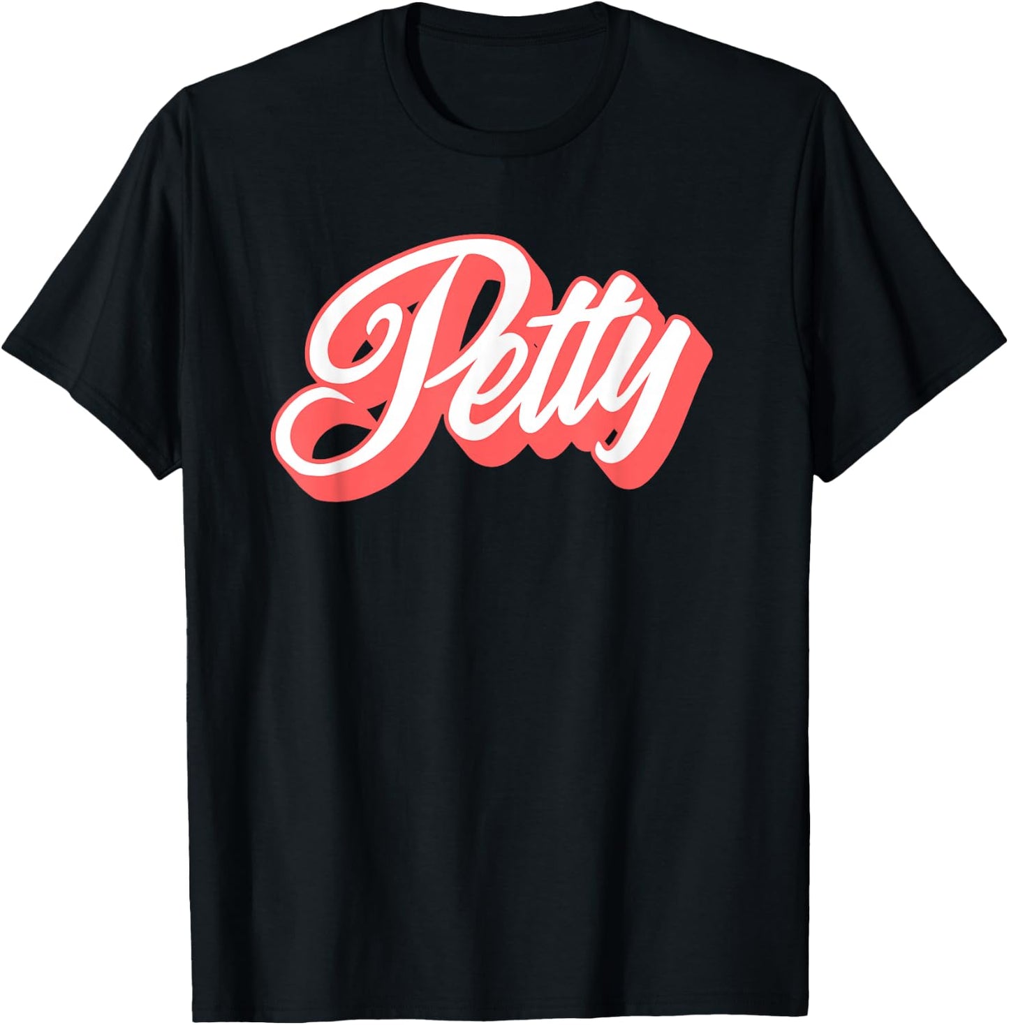 Styleuniversal Women's Petty Funny Cartoon Letter Print , Black, Small T-Shirt - T-Shirt | Black