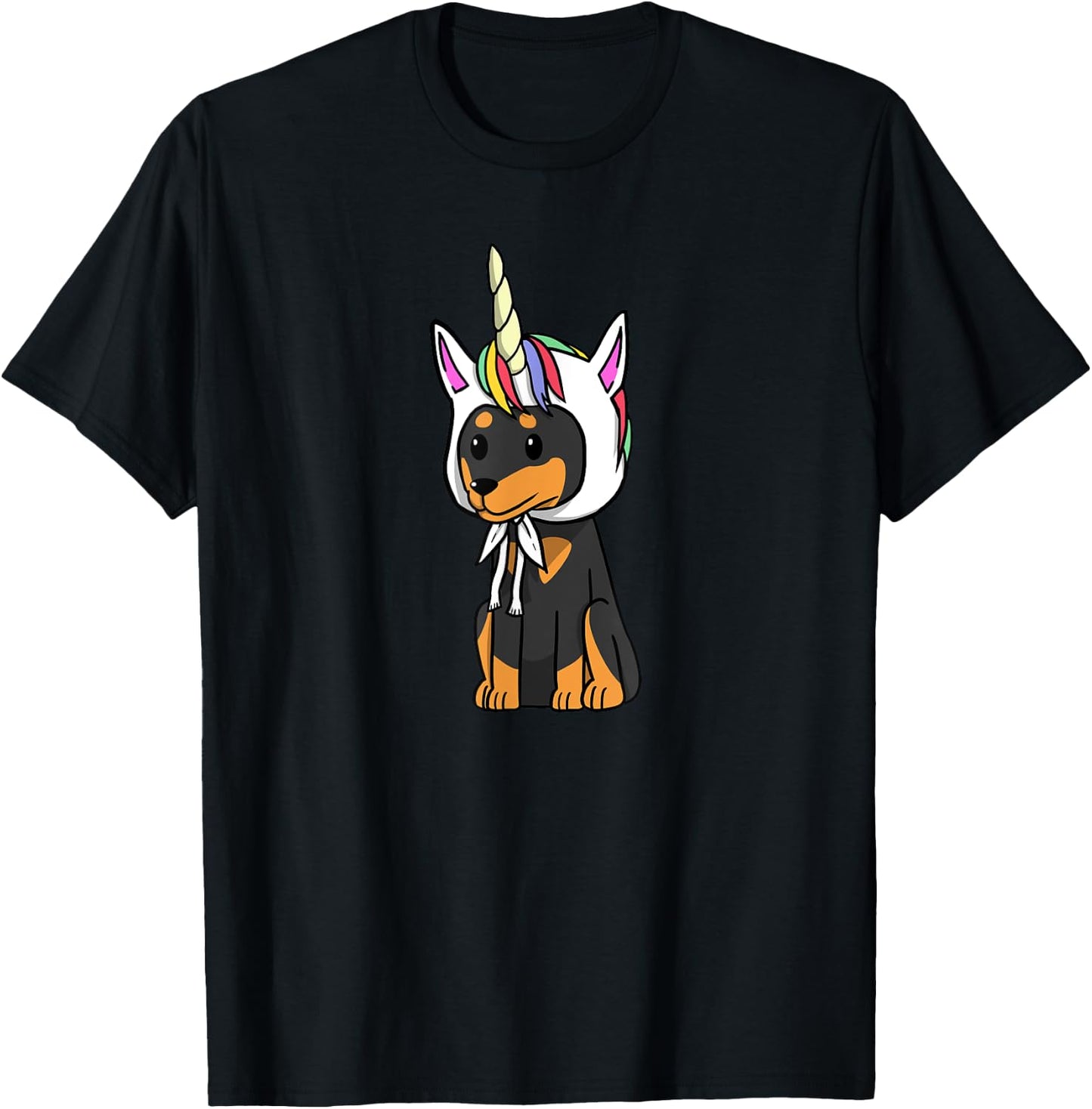 Unicorn Miniature Pinscher Funny Min Pin Dog Shirt Women Kids T-Shirt - T-Shirt | Black