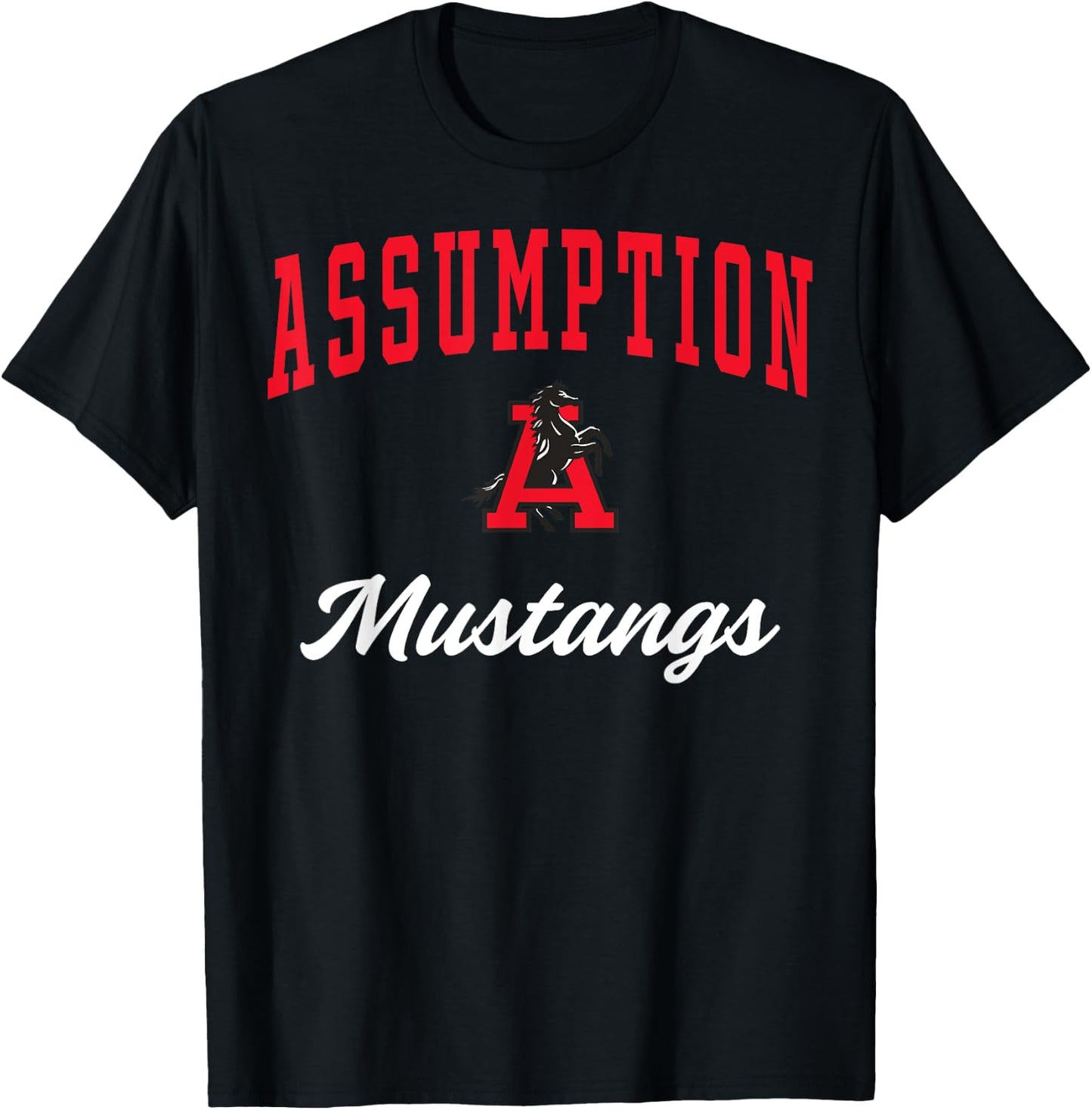 Assumption High School Mustangs C3 T-Shirt - T-Shirt | Black