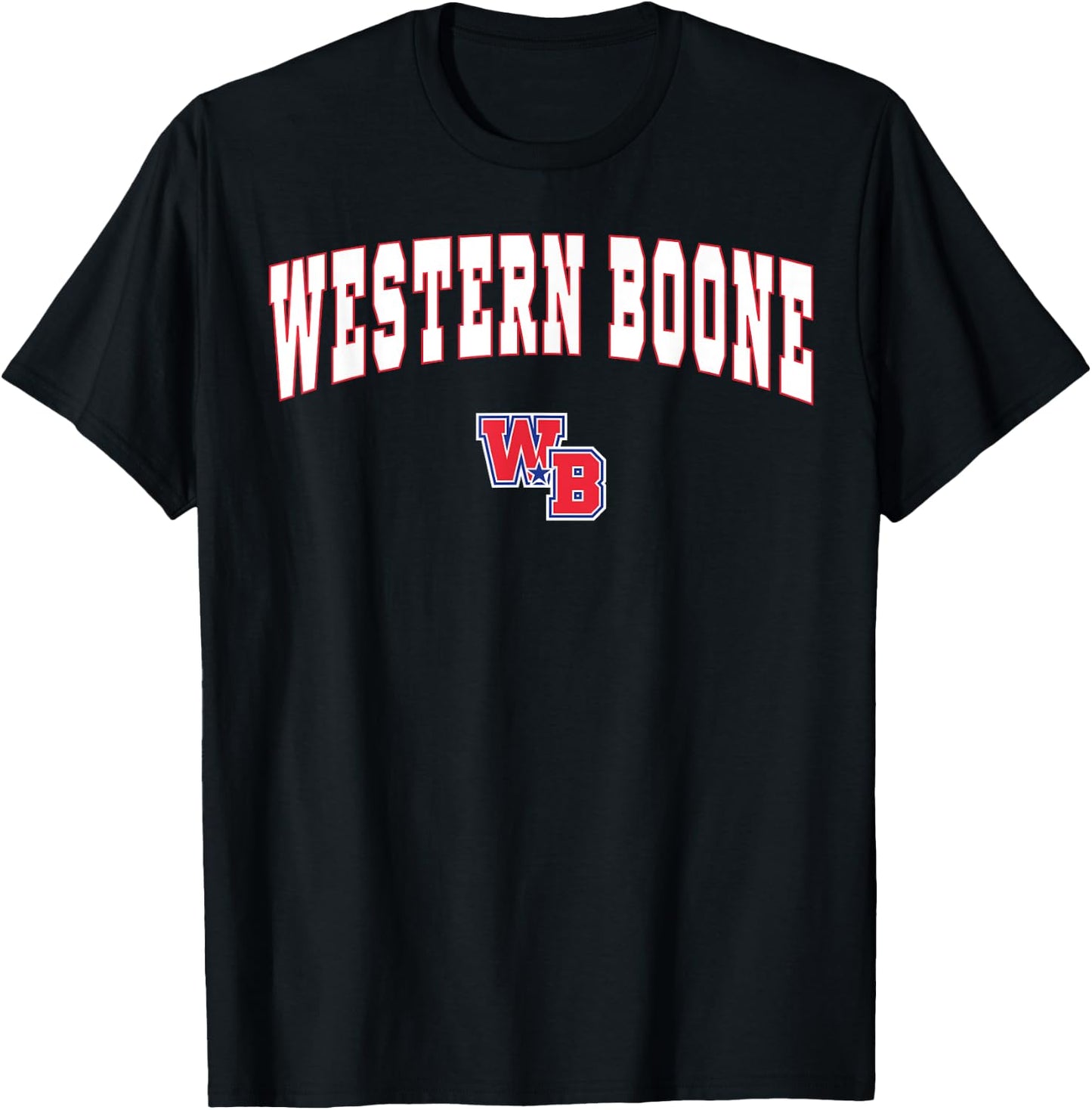 Western Boone High School Stars T-Shirt - T-Shirt | Black