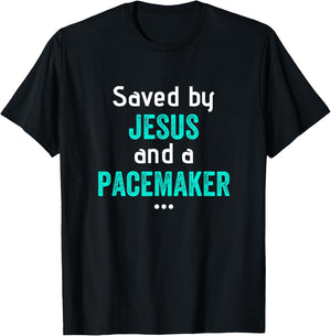 Funny Cardiac Pacemaker Shirt Implant Surgery Christian T-Shirt - T-Shirt | Black