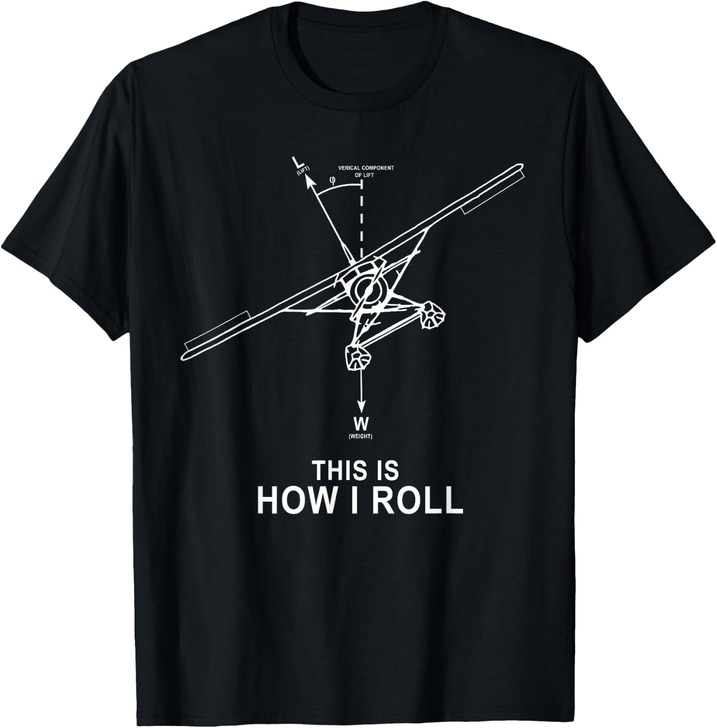 How I Roll Beaver Floatplane Lift Funny Flight Pilot T-Shirt - T-Shirt | Black