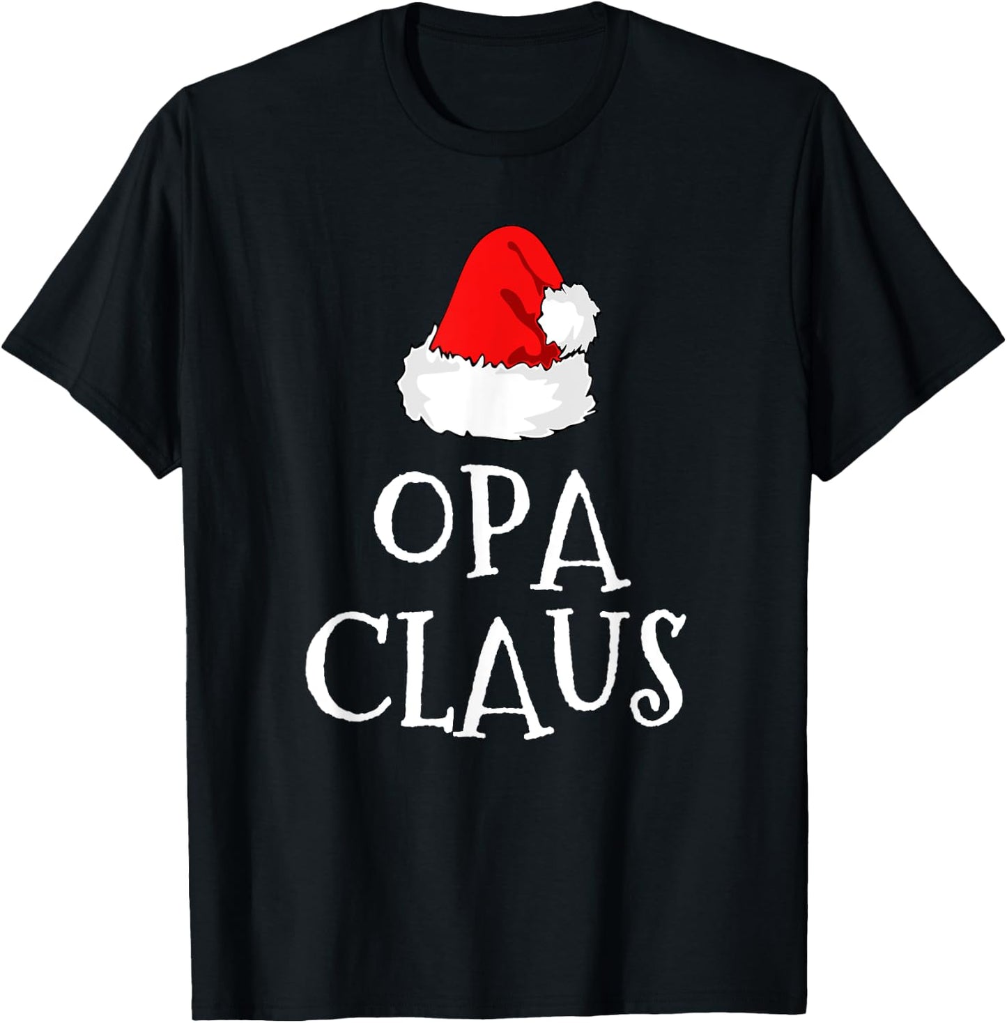 Opa Claus Christmas Santa's Pajama Family Matching T-Shirt - T-Shirt | Black