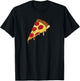 Funny Cheesy Pepperoni Pizza Slice T Shirt for Pizza Lovers T-Shirt - T-Shirt | Black