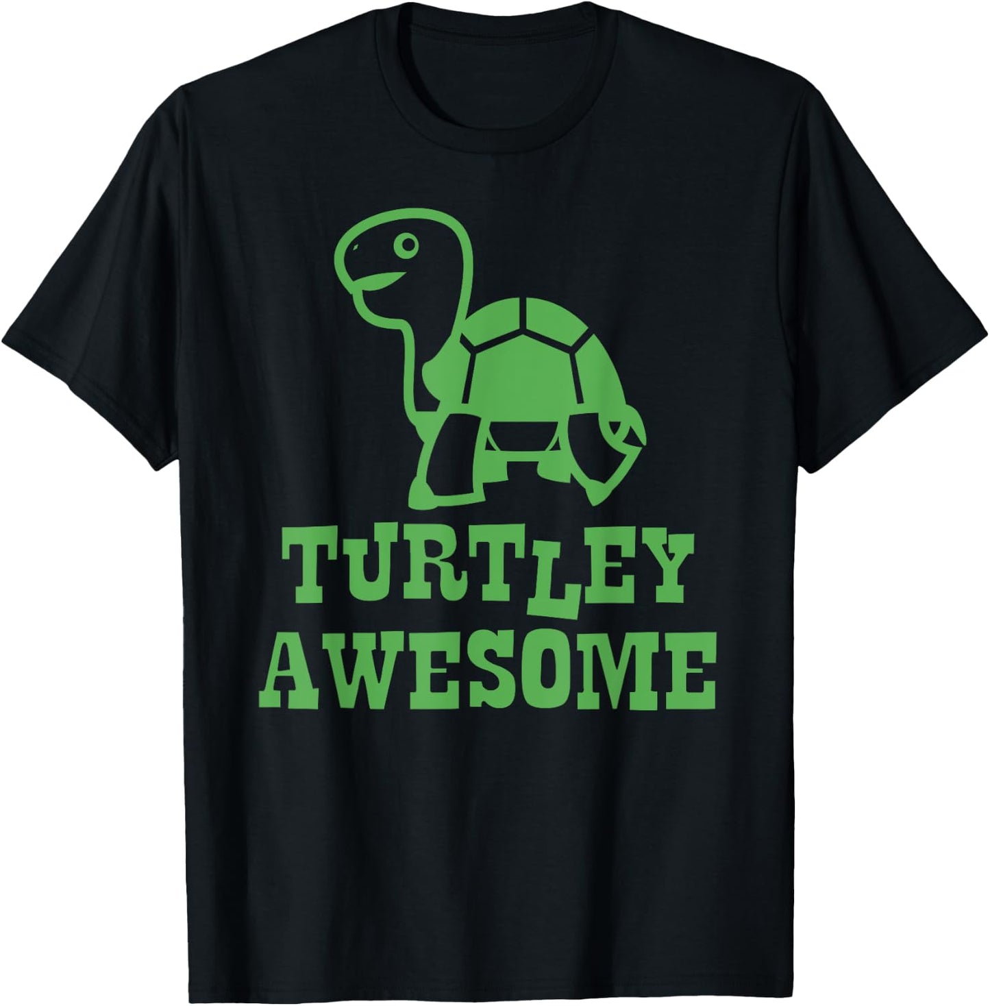TURTLEY AWESOME Funny Turtle Lover Cute Tween Boy Girl Kids T-Shirt - T-Shirt | Black