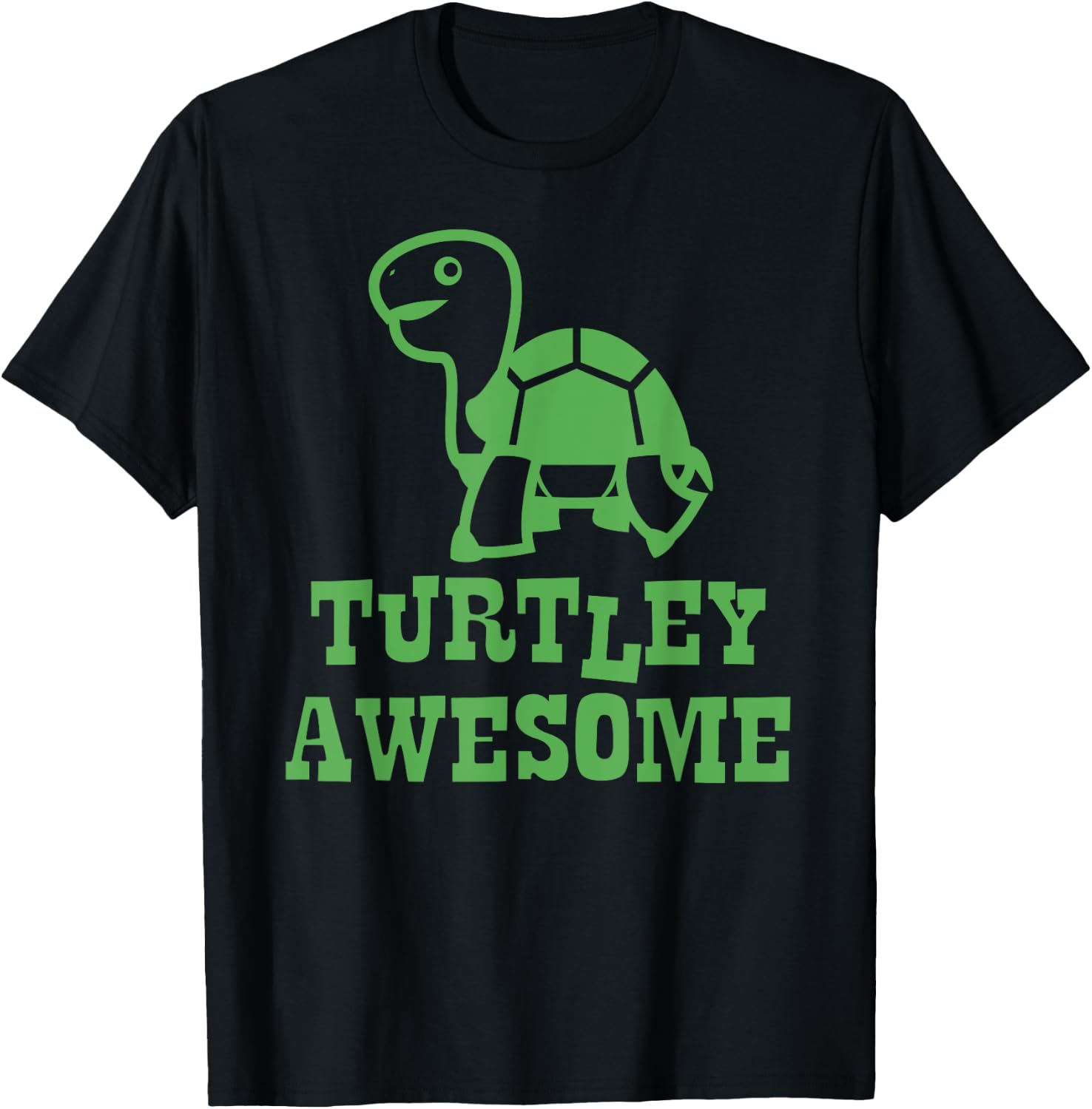 TURTLEY AWESOME Funny Turtle Lover Cute Tween Boy Girl Kids T-Shirt - T-Shirt | Black
