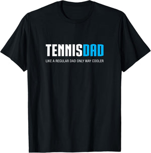 Tennis Dad Shirt, Funny Cute Father's Day Gift T-Shirt - T-Shirt | Black