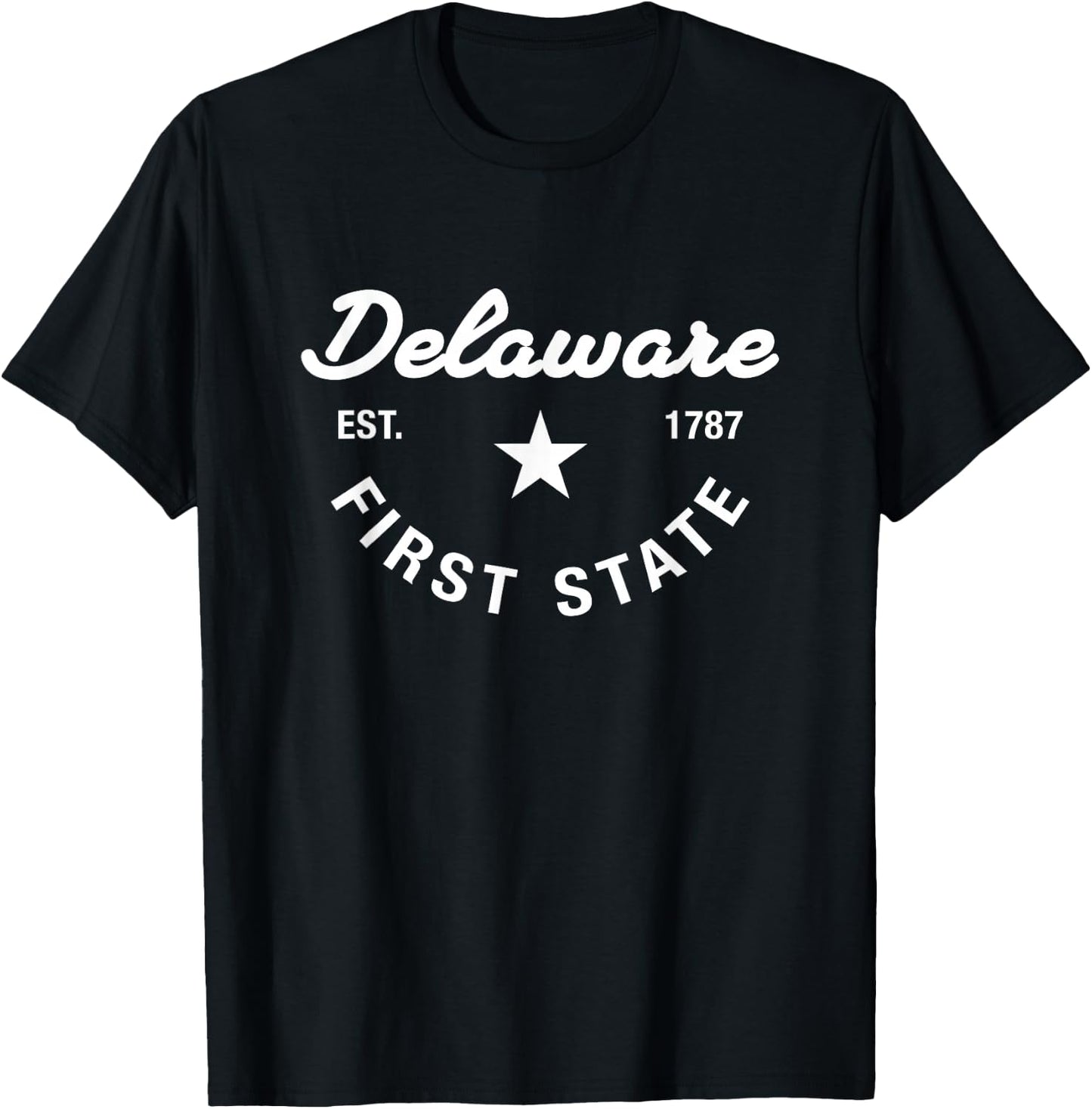 Delaware - The First State - Throwback Design - Classic T-Shirt - T-Shirt | Black