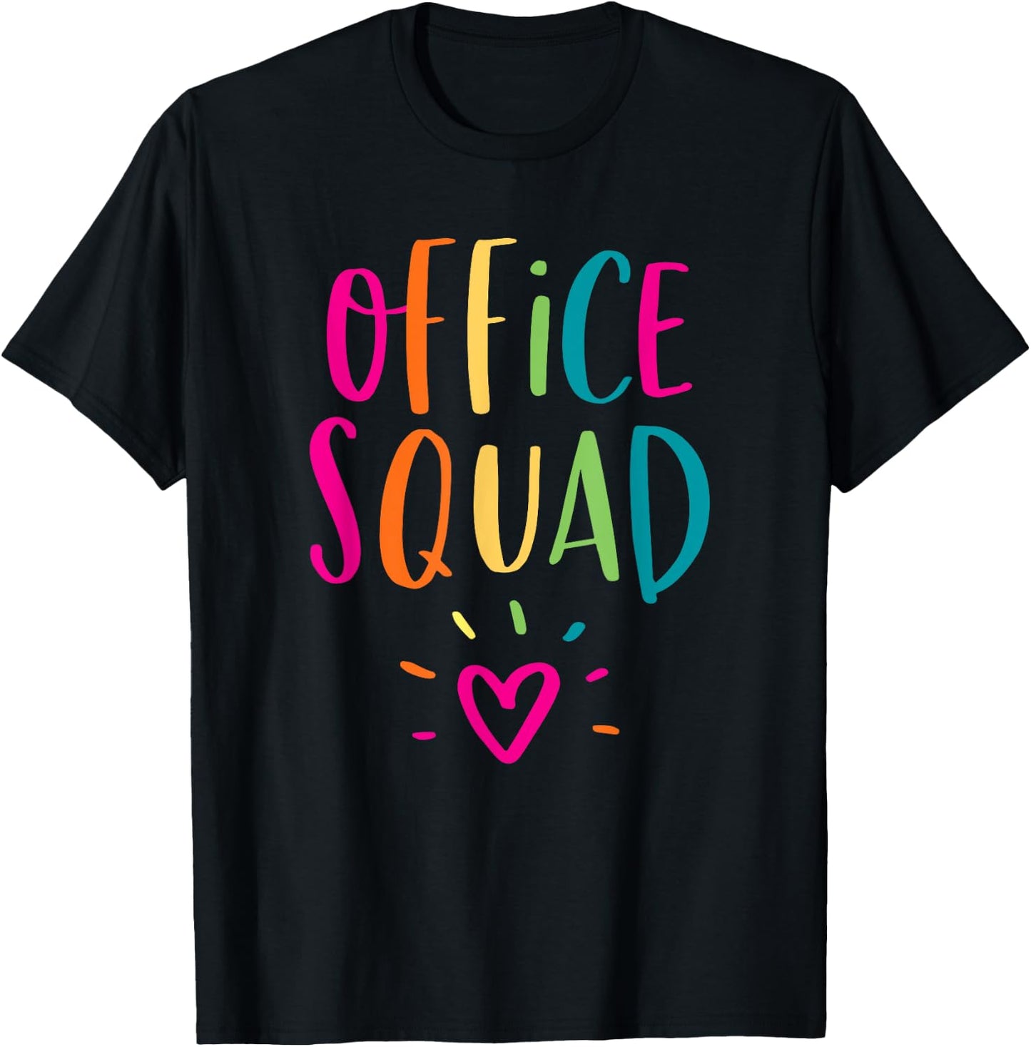 Office Squad Administrative Assistant Gift School Secretary T-Shirt - T-Shirt | Black
