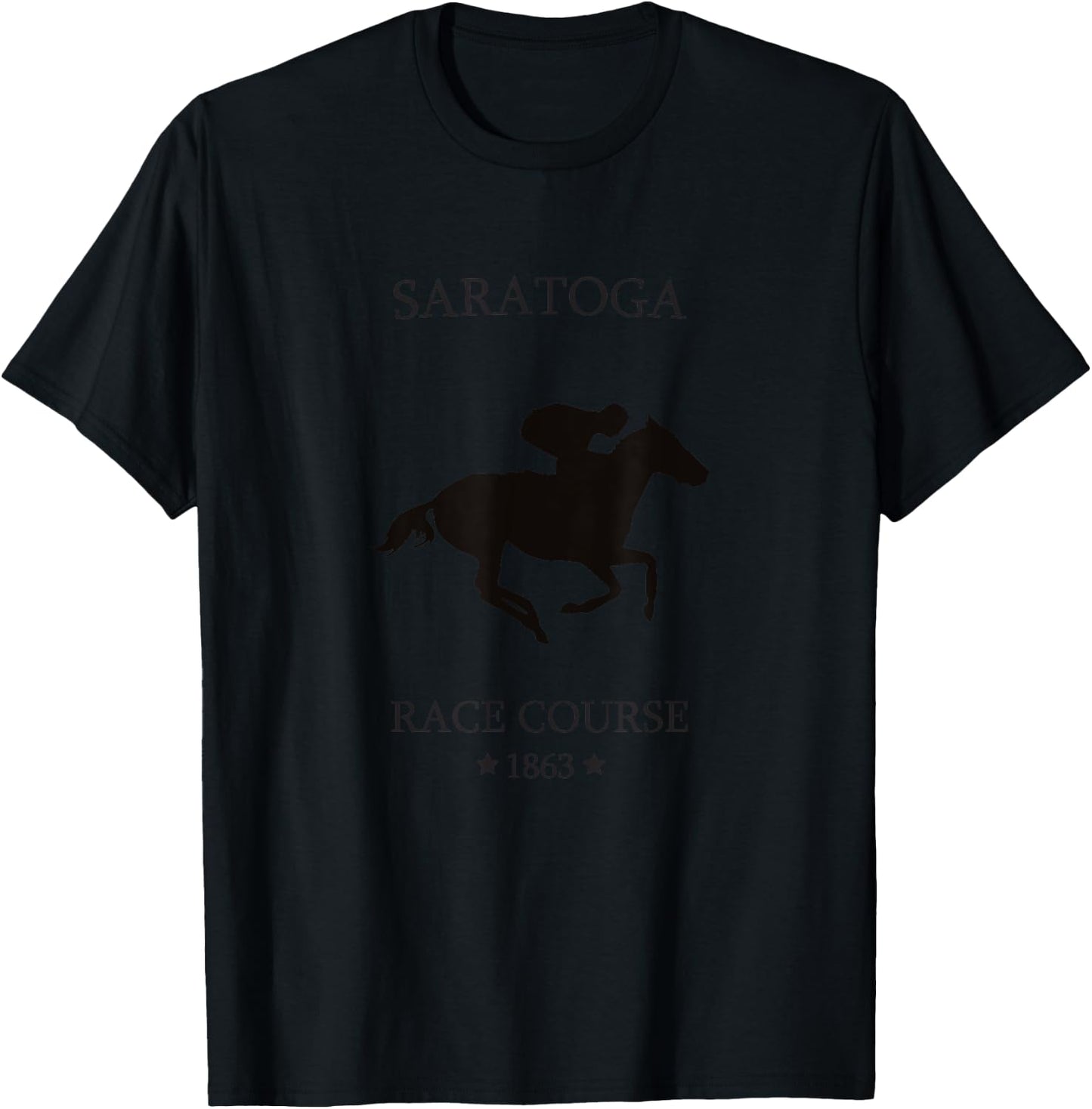 Saratoga New York thoroughbred horse racing track T-Shirt - T-Shirt | Black