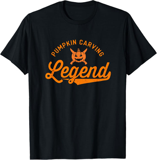 Funny Adult Jack O Lantern Pumpkin Carving Legend Halloween T-Shirt - T-Shirt | Black